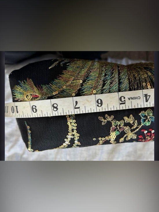 Source Unknown Navy Embroidered Sequin Phoenix Tote - Picture 3 of 3